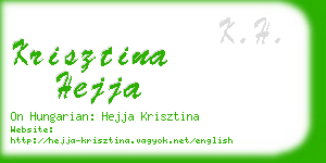 krisztina hejja business card